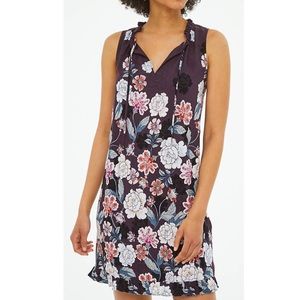 Loft Sleeveless burgundy shift dress